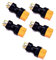 LINSYRC 5-Pack Adattatore Connettore Femmina XT60 a Connettore Maschio Spina-T Deans per RC Car Plane Lipo Batteria ESC (Senza Filo)