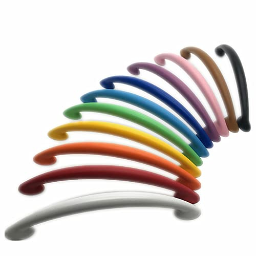 Molinter Möbelgriffe Schrankgriff Bogengriff Zinklegierung Schubladengriff Handgriff für Bücherschrank Kleiderschrank Schublade (Loch Distanz: 128mm, Lila)