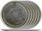 H&H Set 6 Piatti Pizza, Velvet, Anthracite, Porcellana Stoneware, 32 cm