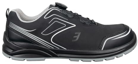 SAFETY JOGGER S3 Sicherheitsschuhe mit Drehverschluss - Bequemer Arbeitsschuhe mit Stahlkappe für Herren und Damen - CADOR S3 Low - rutschfeste, Stoßdämpfende und wasserdichte Sneaker, EU 42