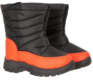 Mountain Warehouse Caribou Junior Kids Snow Boots - Snowproof, Fleece Lining, Warm, Insulated, High Traction Sole - Ideal For Dark Red Toddler Shoe Size 7