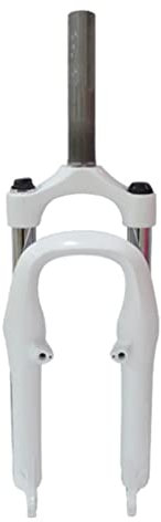 HSQMA Foldable Bike Mechanical Suspension Fork 20inch 100mm Travel BMX Disk Brake Fork Quick Release 1-1/8 Manual Lockout (Color : White)