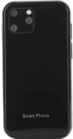 XS11 Mini Smartphone, Pantalla HD de 2,5 Pulgadas 3G Desbloqueado Teléfono Móvil para Android 6, Dual Sim, 1 GB/8 GB, Teléfono de Copia de Seguridad Comercial con Cámara Dual, Ligero Y(Negro)