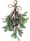 LIBOOI Mistelzweig, hängender Mistelzweig mit roten Beeren, Weihnachts-Mistelzweig, dekorativer Ornament-Blumenstrauß für Ferienhaus, Weihnachtsfeier, Dekoration, Gastgebergeschenk, Strumpffüller