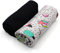 Stoffpaket 0,5m Jersey + 0,5m Bündchenstoff zum Nähen von Kinderkleidung Kinderstoff Jerseystoff (Einhorn+rib Schwarz Set69)