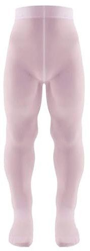 AQUILONE Collant Micro 50 Denari, Calzamaglia Bambina a Tinta Unita in Morbida Microfibra Elasticizzata e Coprente - Made in Italy - 1 Paio (Rosa, 6)
