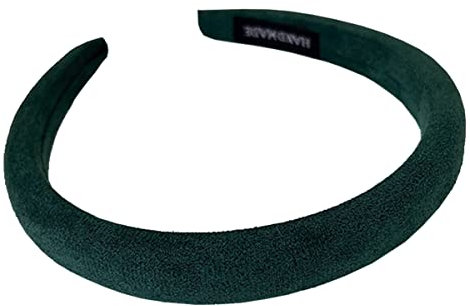 scicent Vintage Hairbands Women Velvet Headbands Thin Hairbands, Soft Non Slip Outdoor Hair Bands for Women's Girls (1.5 cm Wide) - dark green