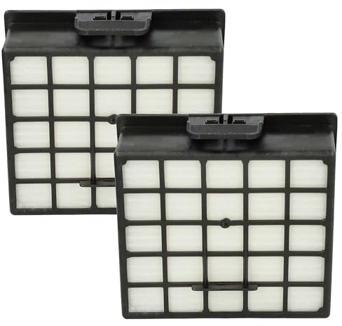 vhbw 2x Staubsaugerfilter kompatibel mit Bosch/Siemens VS63A2310 | BSG8180101, VZ02MSF, VZ02, VZ01MSF, VZ01 Staubsauger - HEPA-Filter Schwarz Weiß