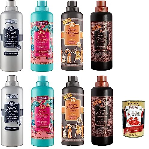 Testpaket Tesori d'oriente weichspüler softener Muschio Bianco byzantium Ayurveda Hammam 8x 750ml + Italian Gourmet polpa 400g