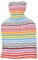 Pachamama Handgestrickter Wärmflaschenbezug und 2-Liter-Wärmflasche, mehrfarbige Streifen, handgefertigt, Fair-Trade