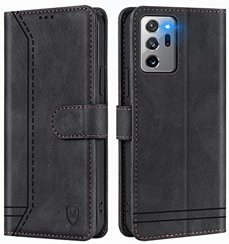 GoodcAcy Handyhülle für Samsung Galaxy Note 20 Ultra Hülle Handyhülle Leder Klappbar Schutzhülle Tasche Wallet Brieftasche Cover Flip Case für Samsung Galaxy Note 20 Ultra Klapphülle Schwarz