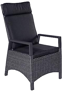 dasmöbelwerk Gartenstuhl Nizza Positionsstuhl Loungesessel Esstischstuhl grau