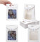NBEADS 12 pz Sacchetti di Carta Kraft con Finestra, Sacchetto Regalo Stand Up Da 14x7x19.5cm con Finestra Trasparente per Imballaggio Matrimonio Festa di Natale Negozio Al Dettaglio, Bianco