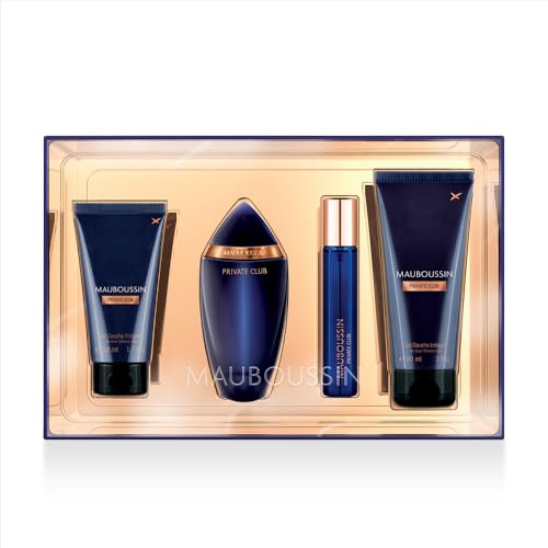 Mauboussin - Coffret Prestige 2023 Private Club : Eau de Parfum 100ml, Gel Douche 90ml, Gel Douche 50ml & Travel Spray 20ml