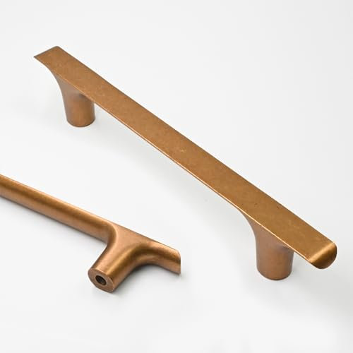 9BUILD 10 Pack 128MM Antique Brass Cupboard Handles for Drawer&Wardrobe Kitchen Cabinet Handles Zinc Alloy UK0046