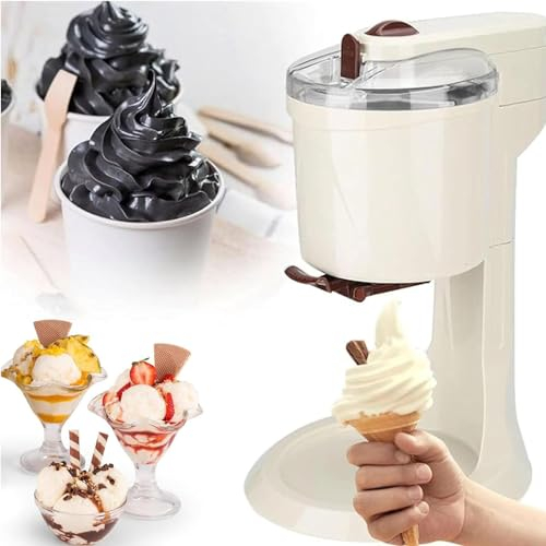 RayGenius Soft Serve Ice Cream Machine, Home Ice Cream Maker Machine, Yogurt Ice Cream Makers, for Home Diy Kitchen Fast,220v