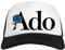 Jinbetee Ado Text Blue Rose Casquette De Baseball Blanche Snapback Unisexe