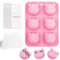Silikon Backform Schwein,Schweinegesicht Form für Backblech,Cupcake Formen Schweinchen,Silikonform für Schweinchen Mit OPP-Beutel 100+ Schaber,für Gelee, Fondant, harte Süßigkeiten