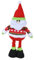 MAGICLULU Einziehbare Weihnachtsmann Puppe Mit Festlichem Design Stehende Figur Für Weihnachtsdeko Innen Stimmungsvolle Dekoration Zu Hause