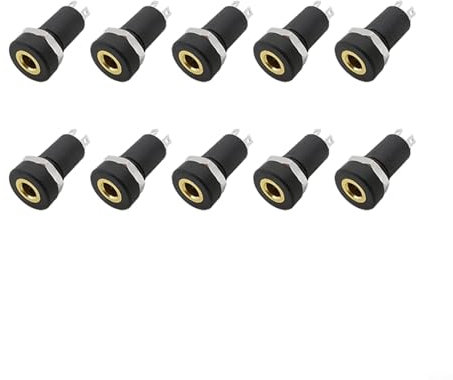 Soldering Friendly Set of Ten 4Pin Female Headphone Connectors for Electronics Projects