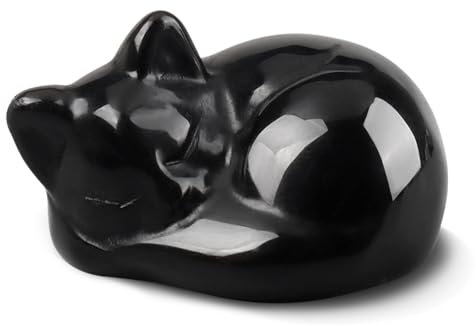 hurifeng Deko Schwarz Katze Skulptur Moderne Wohnzimmer Dekoration;Schreibtisch Statue in Schwarz;Geschenk für Katzenliebhaber;Schwarze Deko Skulpturen