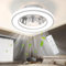 Ateroll Ventilador de Techo con luz, Motor DC 20W LED 25W, 3000K-4000K-6500K, 6 Velocidad del Viento Ajustable con Control Remoto, Temporizador, Memoria de Luz, Ventilador Reversibles Ø40.5CM