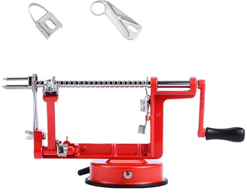 Apfelschäler aus Edelstahl mit leistungsstarkem Saugfuß, robust für einfaches Schälen, Schneiden und Entkernen von Obst und Gemüse