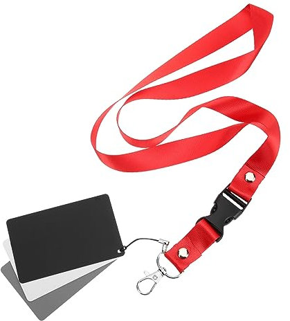 KOMBIUDA 4pcs Portable White Balance Gray Cards Waterproof Photography Exposure Reference Metering Cards for Professional Photographers