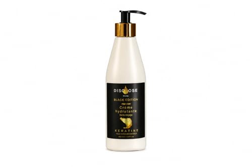 DISCLOSE Paris Gold Edition Feuchtigkeitscreme, ohne Ausspülen, mit Keratin & Arganöl, professionelle Pflege für alle Haartypen, Feuchtigkeit, Glanz & Glättung, 400 ml (Keratin)