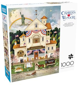 Buffalo Games - Charles Wysocki - Lady Liberty's Independence Day - 1000 Teile Puzzle - Herausforderndes Puzzle perfekt für Spieleabende