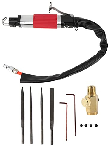 4cfm Druckluft - Säbelsäge mit Silent - Schlauch, 4800 B.P.M Schlagzahl - Leichtgewichtige Gehrungssäge für präzises Schneiden, geräuscharm, ideal für Metall - und Holzarbeiten
