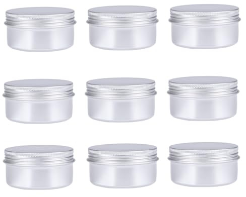 Homoyoyo 10stücke Runde Aluminiumbox für Pastöse Flüssigkeiten und Pulver Fester Aluminium-probenboxen mit Schraubgewinde
