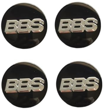 BIESL 4 Stück Nabendeckel für BBS 65mm, Radnabenkappen Felgendeckel Felgenkappen aus Hochwertiges ABS Wasserdicht Schlagfest Nabenkappen,Black Silver