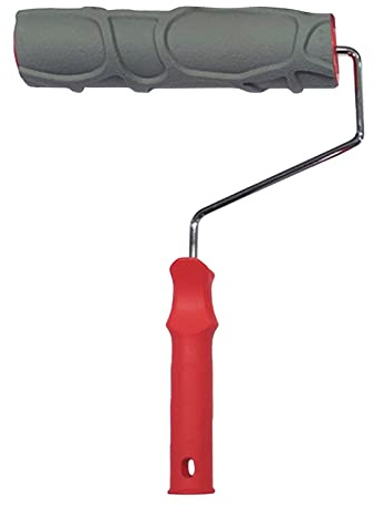 Malwerkzeug Ziegel Prägewalze für Wanddekoration, Ziegelimitation, Muster, Kunst, Farbtextur, rollende Blumenrolle, Farbroller Set, Tablettauskleidung, Schaumstoff Verlängerungsgriff, für