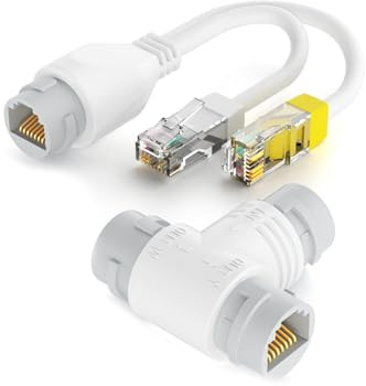 Adaptateur répartiteur 2 ports, câble réseau 45 connecteurs pour caméras de sécurité et systèmes de surveillance Extender
