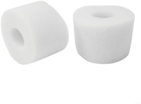 Besshepplo Confezione da 2 cartucce di ricambio per filtro piscina Intex S1, riutilizzabili, lavabili, per pompe Pure Spa, modelli 28604 29000, parti di ricambio 108 x 73 mm con foro centrale da 40 mm