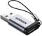 UGREEN Adapter USB C Buchse auf Typ A 3.0 Stecker, Aluminium, schnelles Laden und Daten-Sync, kompatibel mit iPhone 16 15 Plus Pro Max MacBook iPad Air Galaxy S24, Grau