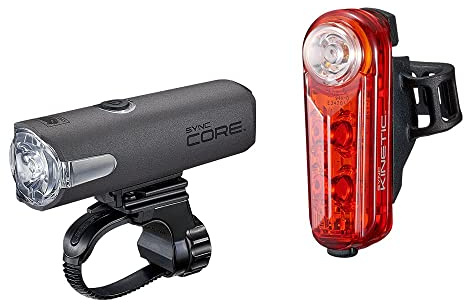 CatEye Sync Core & Kinetic Front & Rear Rechargeable Light Set - Sync Technology, Bright, Long Battery Life, and USB Rechargeable