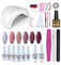 Vishine Gel-Nagellack-Starter-Kit mit 48 W SUNOne UV-LED-Nagellampe, Schnelltrockner, Maniküre-Werkzeuge, 6 hübsche Farben, Gel-Nagellack-Basis- und Überlack #03