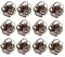 Lurrose 12pcs Mini-Rosenblumen-Haarklammern, Kleine Metall-Haarklammern, Vintage-Blumen-Design für Frauen und Mädchen