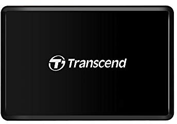 Transcend Lecteur de Cartes Multifonction avec emplacements SD, microSD et CompactFlash USB 3.1 Gen 1, Noir - TS-RDF8K2