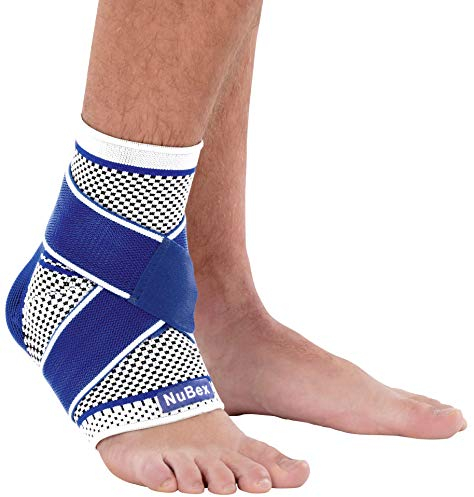 NUTRICS | Aktiv Fußbandage | Sprunggelenkbandage | Damen und Herren | Funktionspolster und Gurtsystem (XL (Größe))