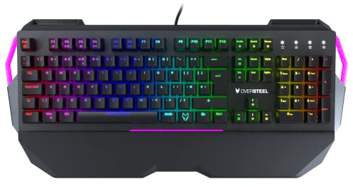 Oversteel Iron Mechanische Gaming-Tastatur, RGB, roter Schalter