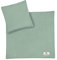 Julius Zöllner Musselin Kinderbettwäsche 80x80 + 35x40 cm | 2-teiliges Set aus Deckenbezug und Kissenbezug aus 100% Baumwollmusselin | Oeko-TEX Standard 100 | grün