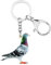 WEVENI Cute Taube Schlüsselanhänger Charms Acryl Taube Schlüsselring Vogel Schmuck für Frauen Mädchen Auto Zubehör (Grün)