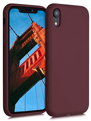 kalibri Cover compatibile con Apple iPhone XR - Custodia Cover in silicone e paglia - Backcover Matt Anti-Impronte - rosso fulvo