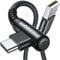 AINOPE Lot de 2 câbles USB C de type C 3,1 A, à angle droit [2 m + 2 m] en nylon tressé durable, charge rapide, compatible avec Galaxy S10 S9 S21, LG V30, V20, G6