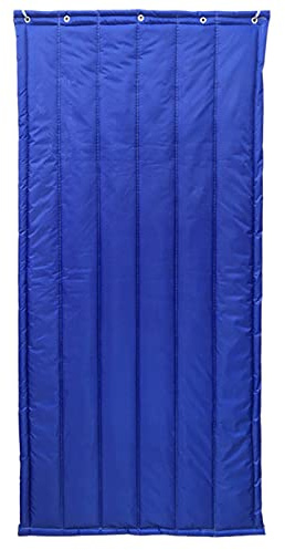 Rideau de Porte Isolant Thermique, Rideau Porte d'entrée Isolant Phonique, Hiver Coton Rideau d'occultation Coupe-Vent Imperméable Anti Bruit Ecran (Couleur : Bleu, Taille : 90×240cm/35×94inch)