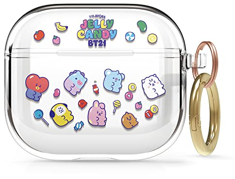 elago l BT21 Clear Case Kompatibel mit Apple AirPods 3rd Generation Hülle, Strapazierfähiges TPU-Material, Reduzierte Vergilbung, Klarer Schutz, Kabelloses Aufladen [Offizielle Ware] (7 Flavors)