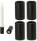 Novaliv 4X Kerzenständer magnetisch 2,8x7,5cm SCHWARZ Kerzenpick Wohnzimmerdekoration Kerzenhalter Stabkerzen Magnet Tafelkerzen weihnachtliche Tischdekoration Adventskranz Candle Holder